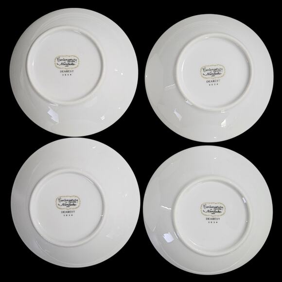 Noritake Dearest 2034 Dessert Bowls 5.5" Set of 4 Gold Trim Japan Fine China - Picture 6 of 6